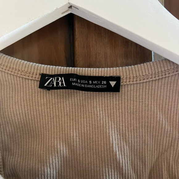 Zara high neck top in beige - Picture 2 of 2